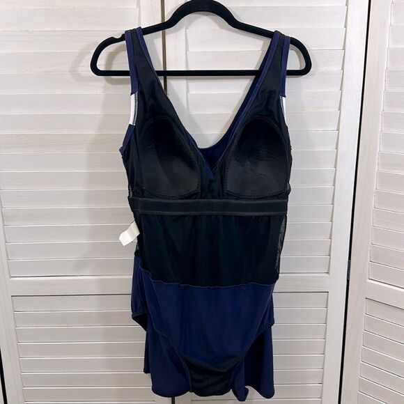Robby Len Swimdress Size 20W Navy Blue & White EUC - Picture 9 of 15